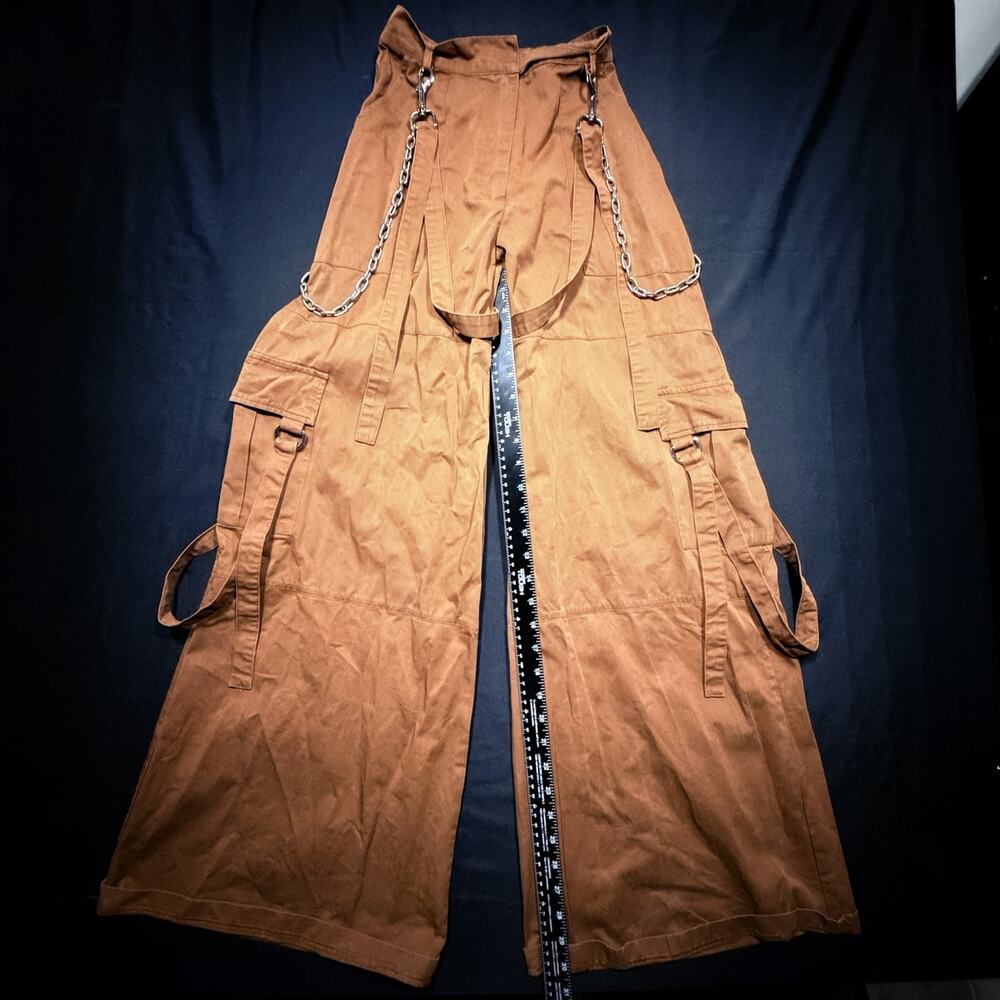 The Ragged Priest Wide Leg Cargo Pants Womens 8 Double Chain - Picture 2 of 10